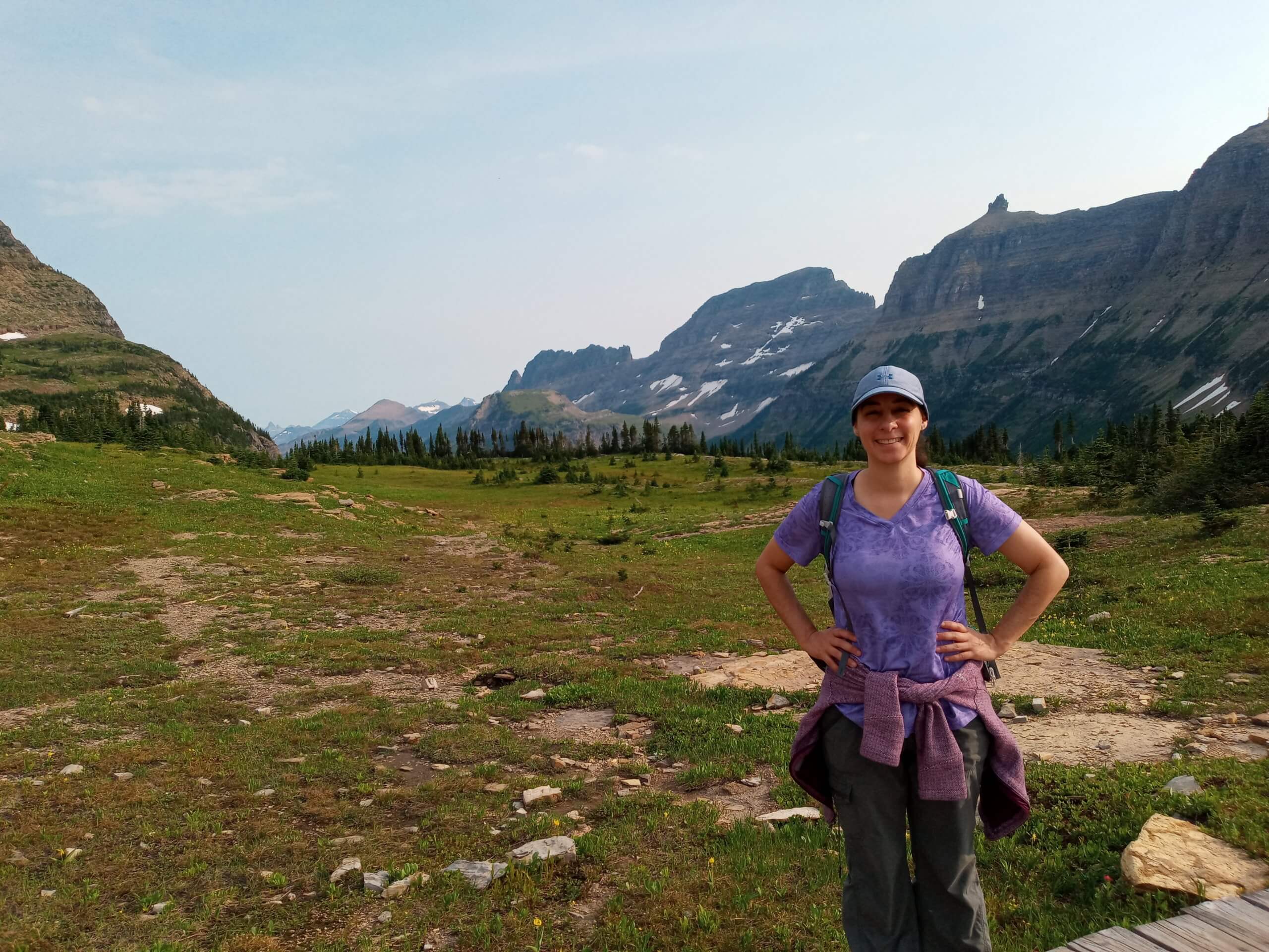 Adelle standing outside in Glacier National Park